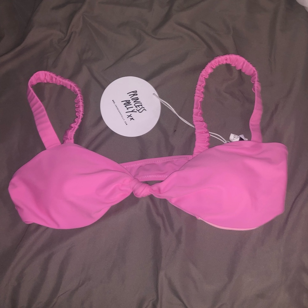 PRINCESS POLLY PINK FRONT KNOT BIKINI TOP